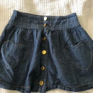 Women’s high waisted denim skirt